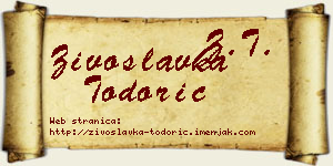 Živoslavka Todorić vizit kartica